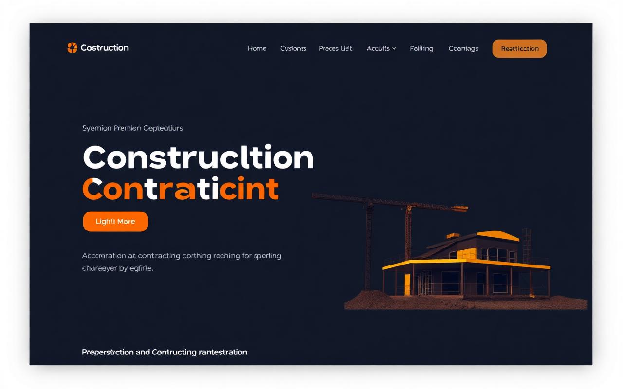 Desktop preview of the Ridgeline Construction website concept